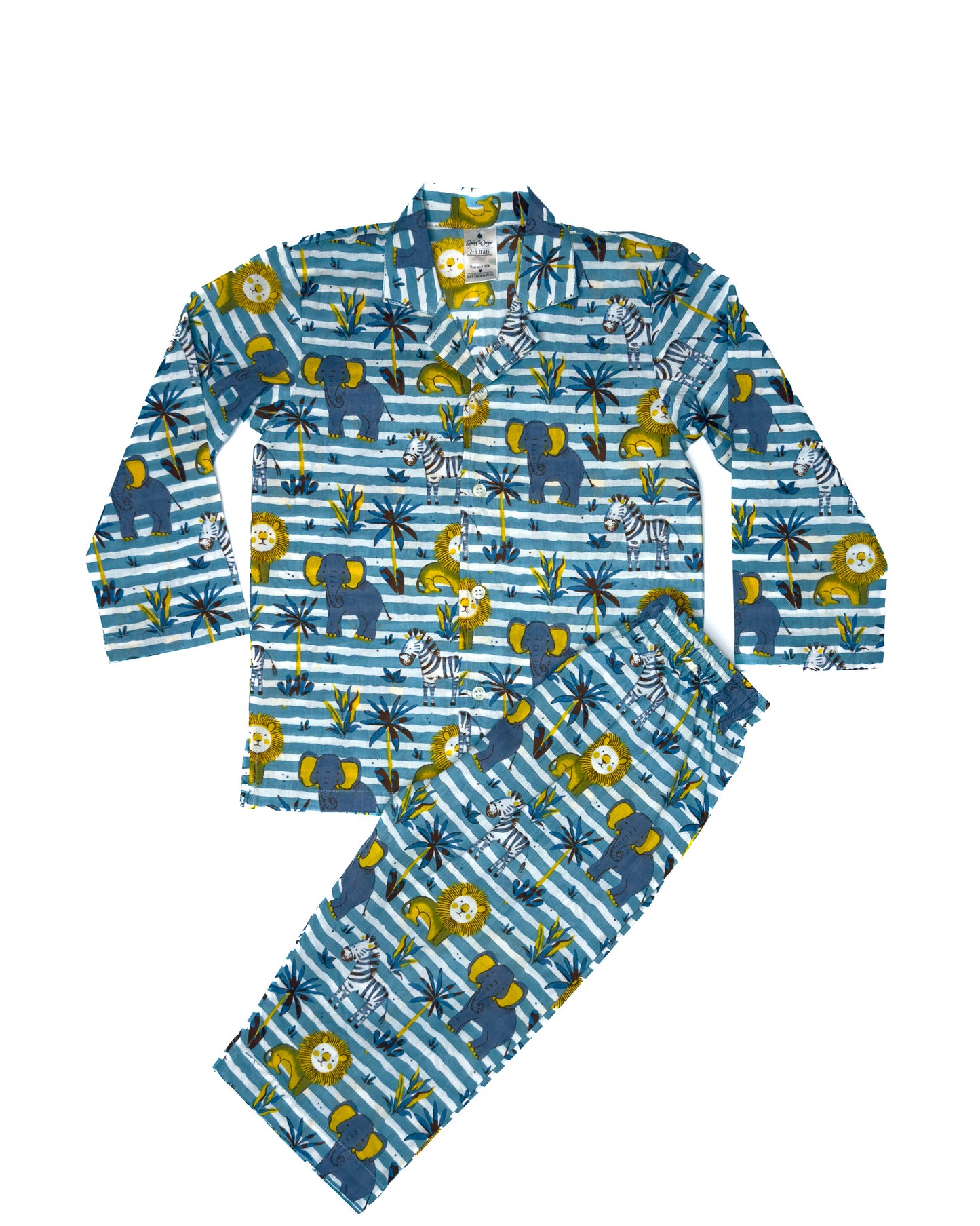 Lapel Collar Stripe Animal Hub Set