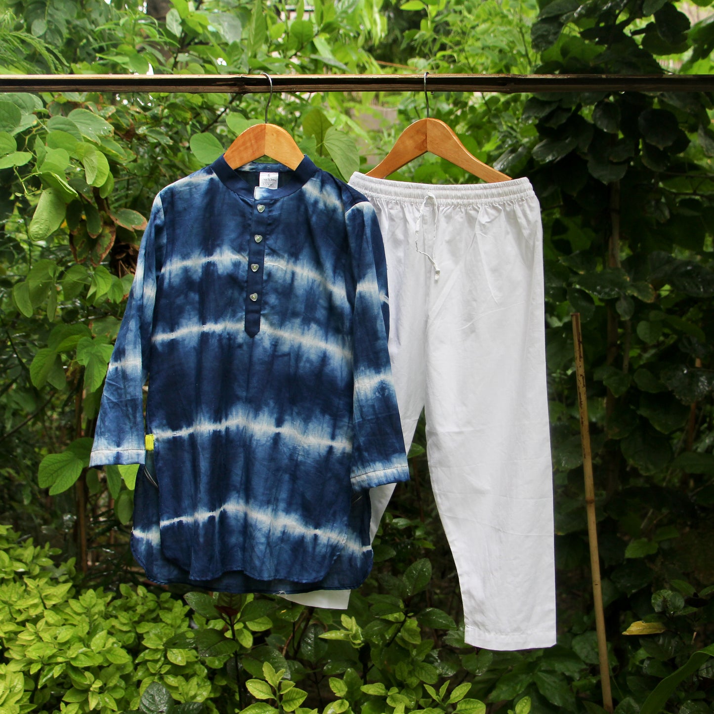 Indigo Shibori Kurta Set
