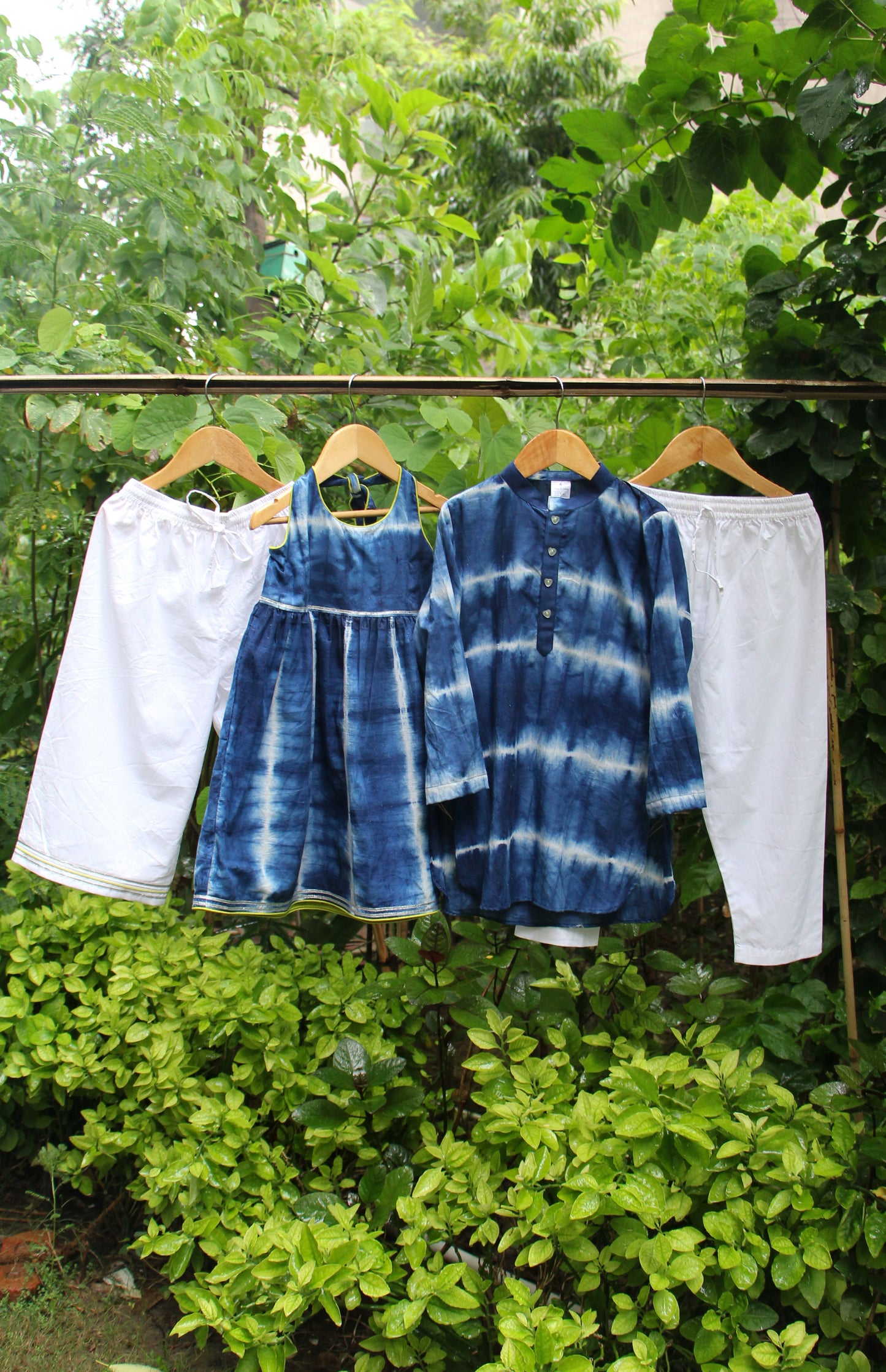 Indigo Shibori Kurta Set