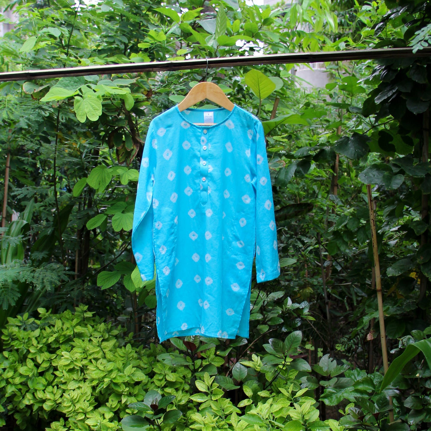 Blue Bandhani Kurta Set