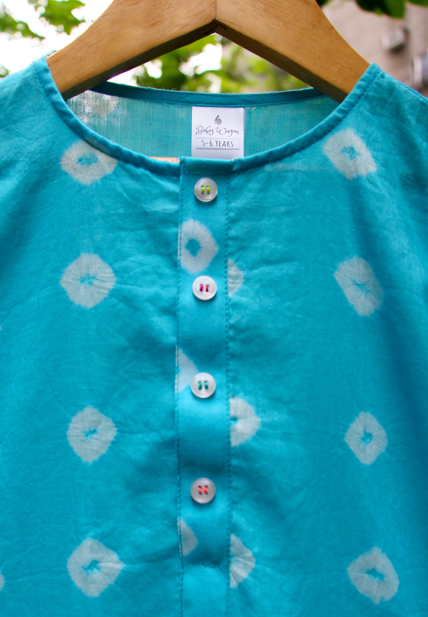 Blue Bandhani Kurta Set