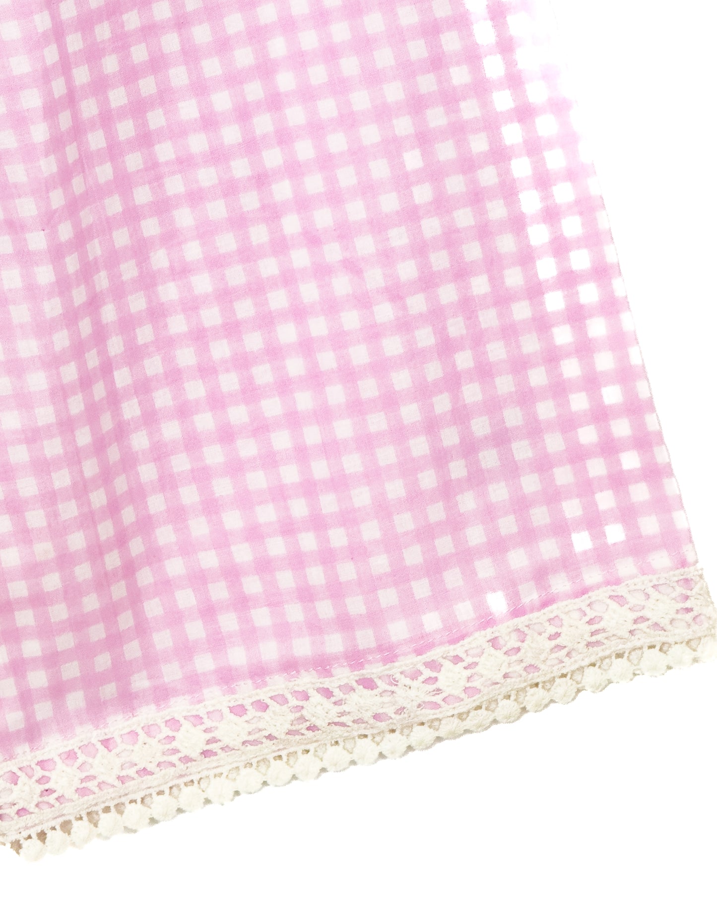 Pink Check Cotton Tunic Palazzo Set