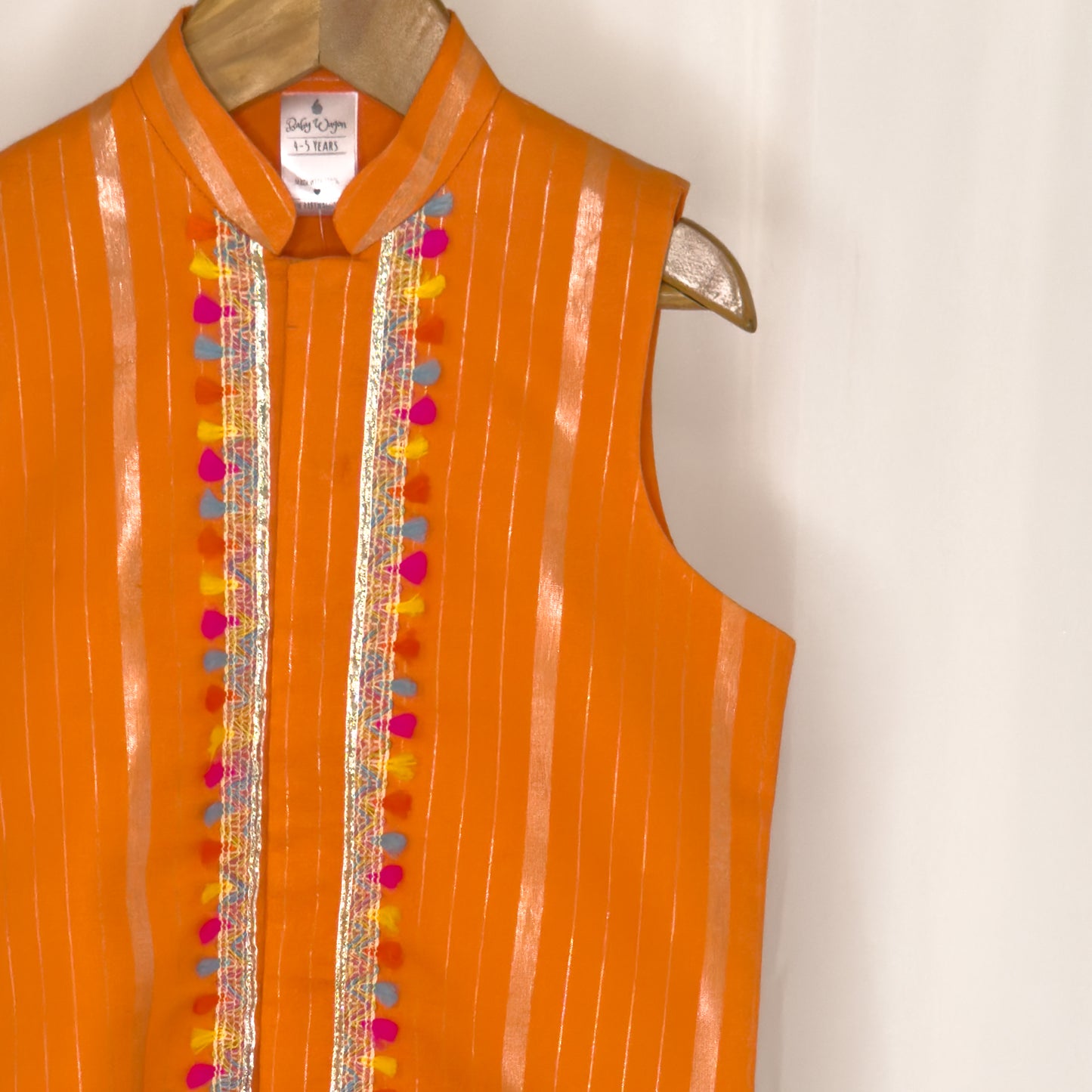 Arjun-orange jacket kurta set