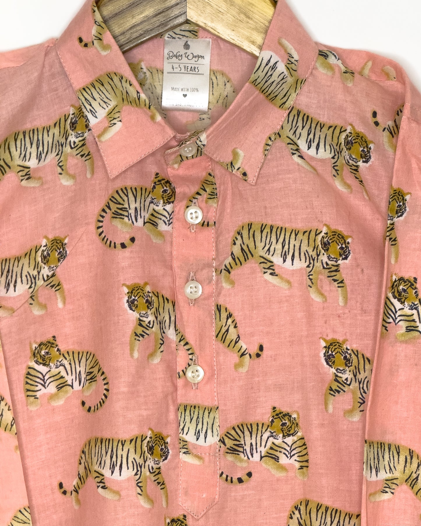 Peach Sher Cotton Kurta Set