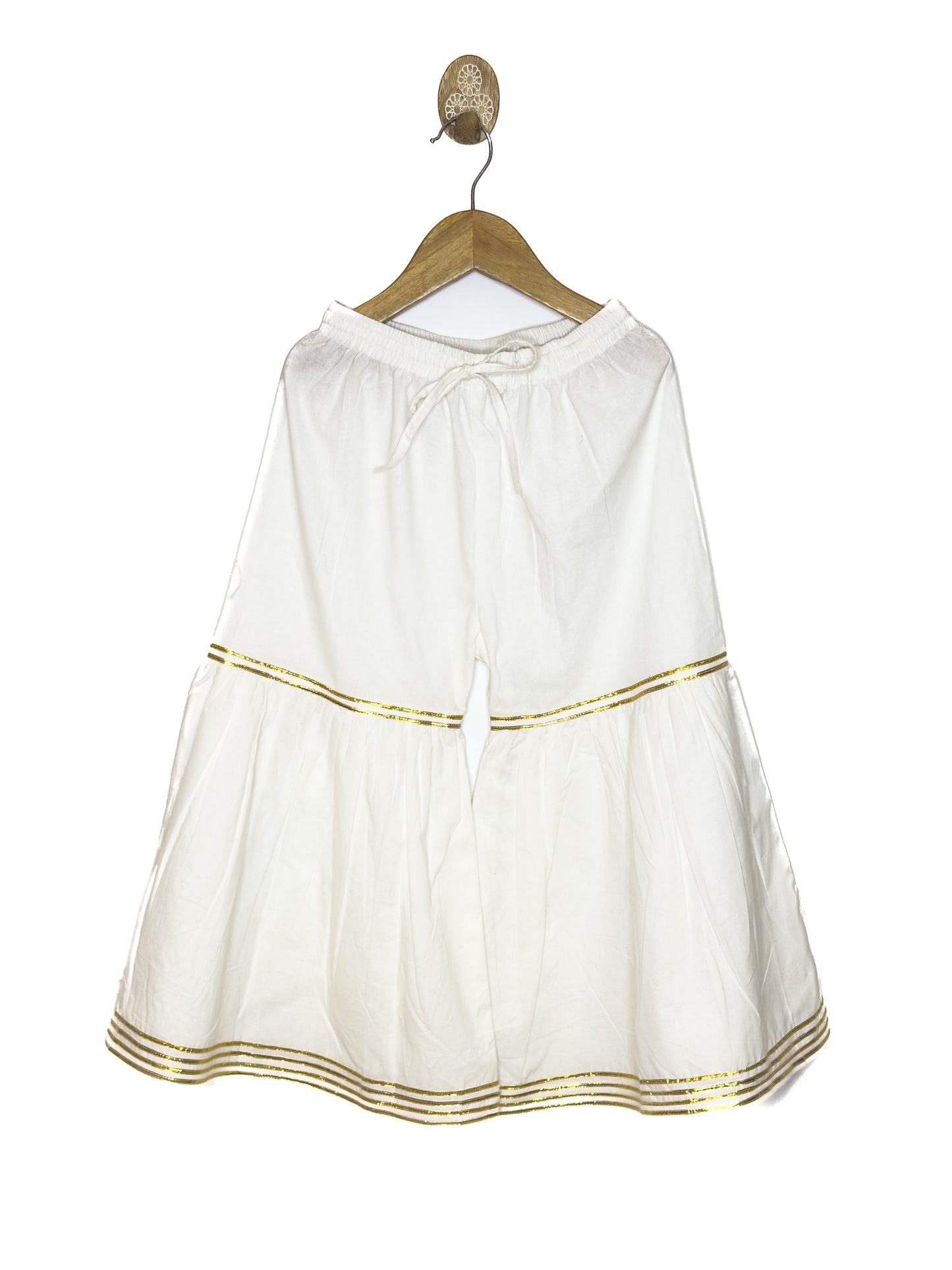 Yellow Lehariya Kaftan Gharara Set