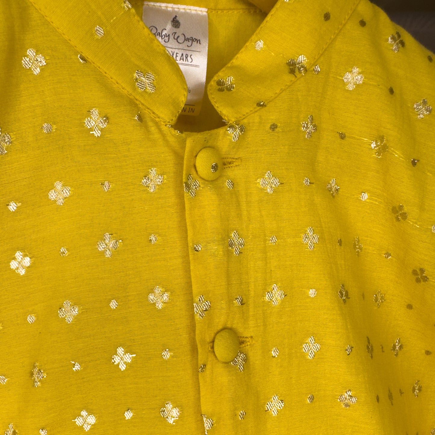 Agastya- yellow chanderi sherwani kurta
