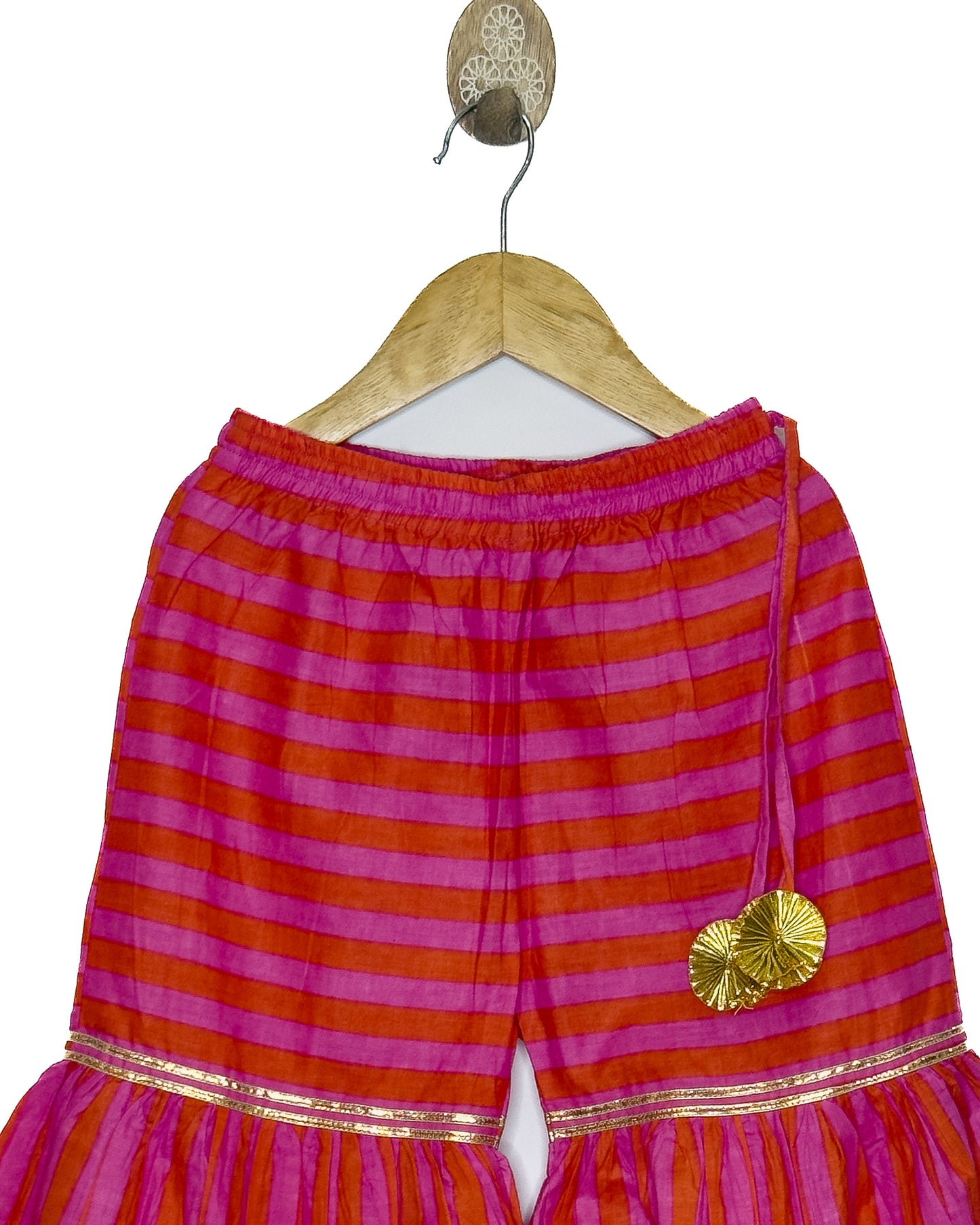 Pink and Orange Gharara Set