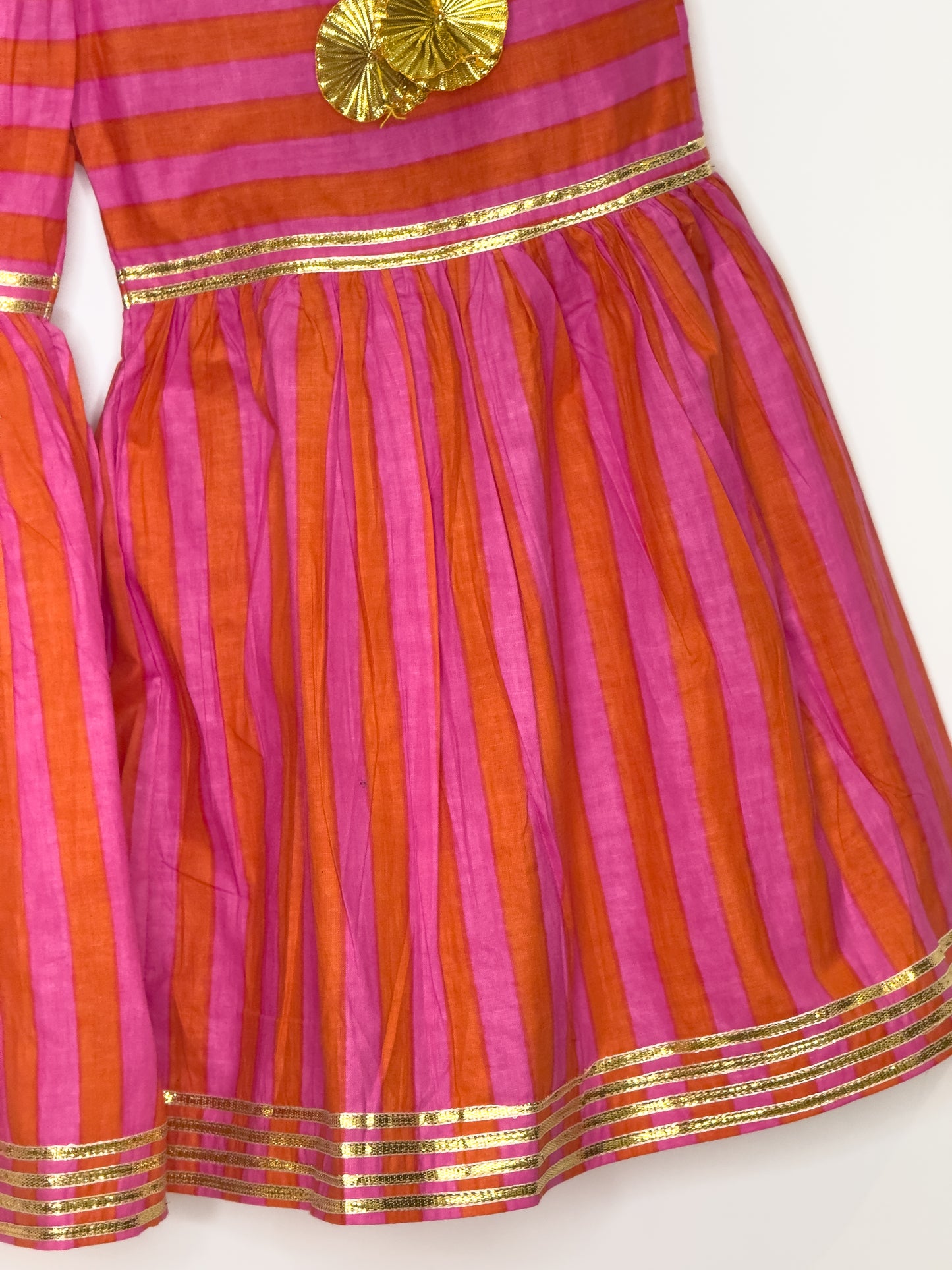 Pink and Orange Gharara Set