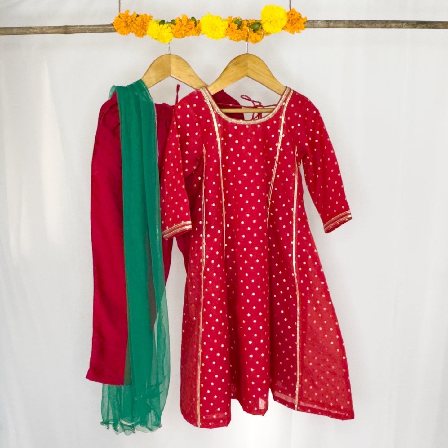 Aahana- polka dot chanderi anarkali