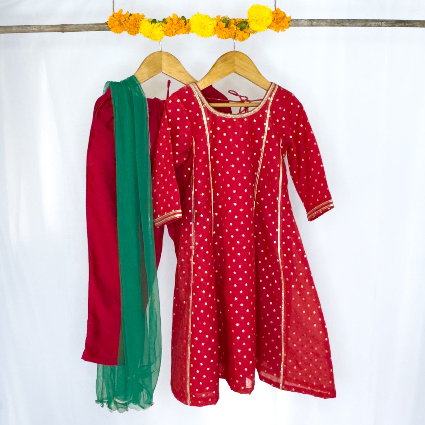 Aahana- polka dot chanderi anarkali