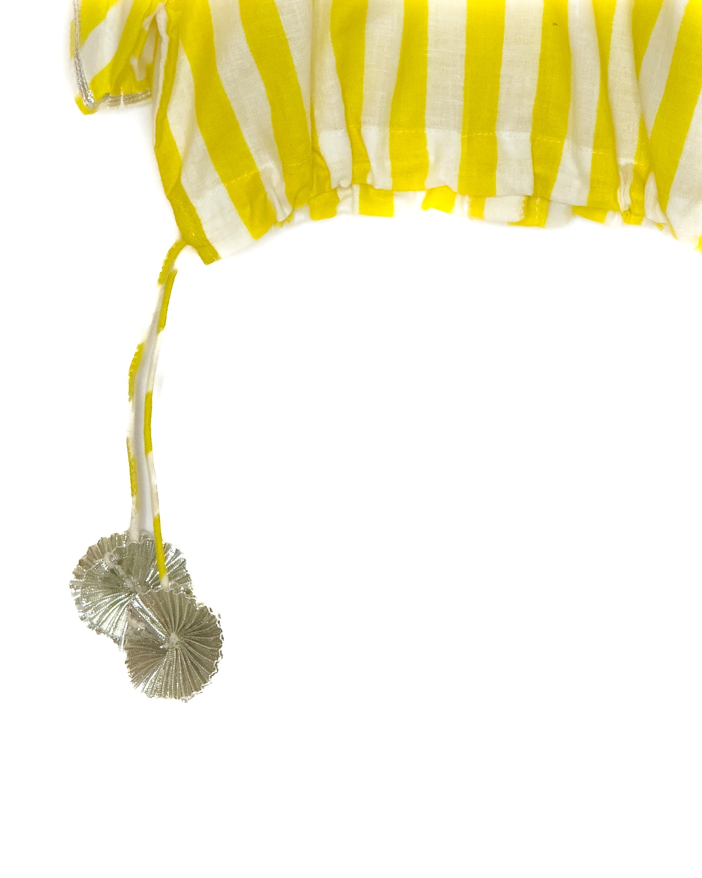 Yellow and White Stripe Lehenga