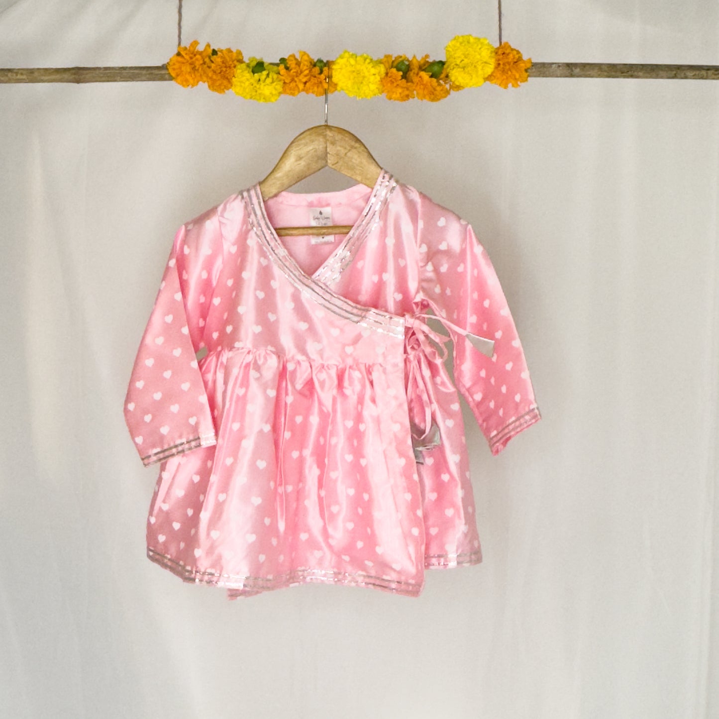 Saumya- a baby pink angrakh shahrara set