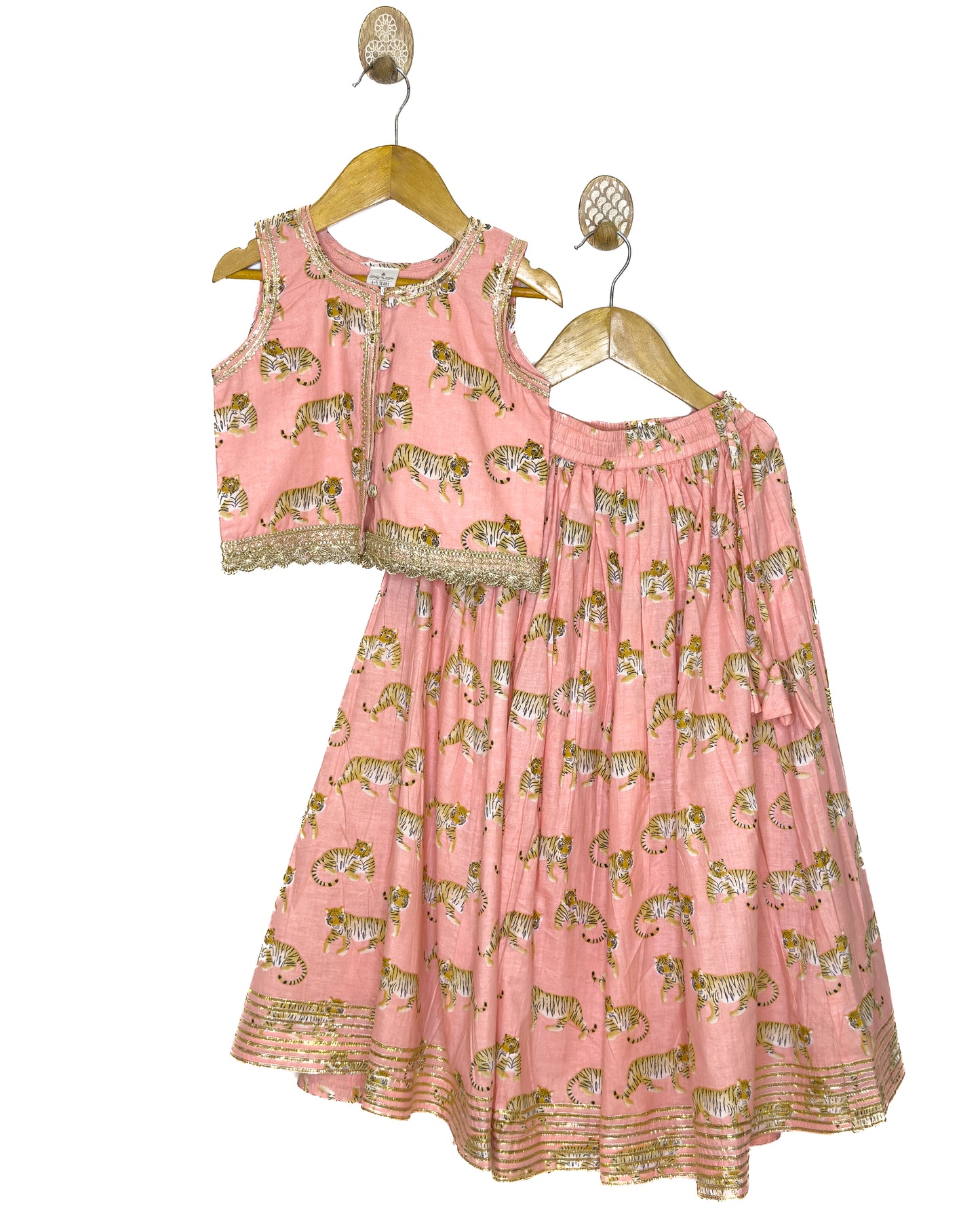 Peach Sher Lehenga Set