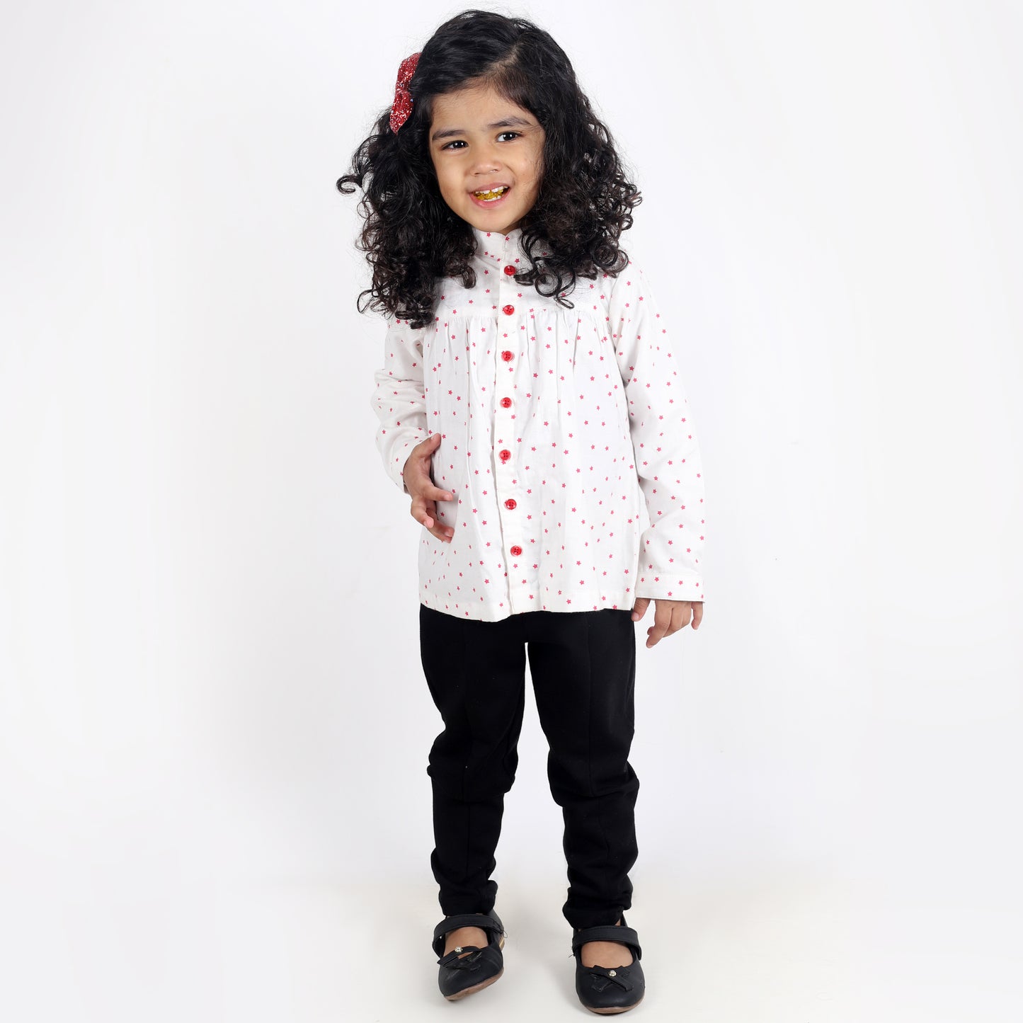Long White Shirt with Stars