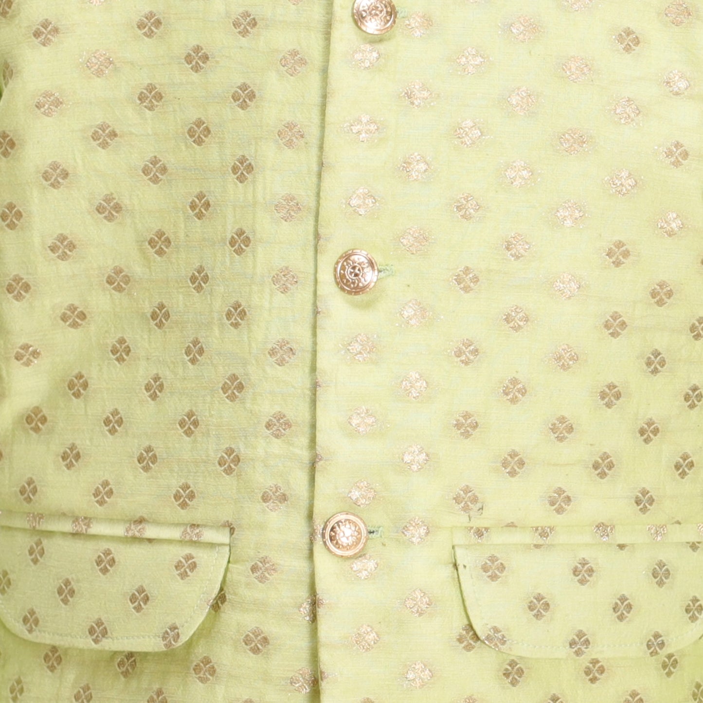 Lime Green Kurta and Jacket Set