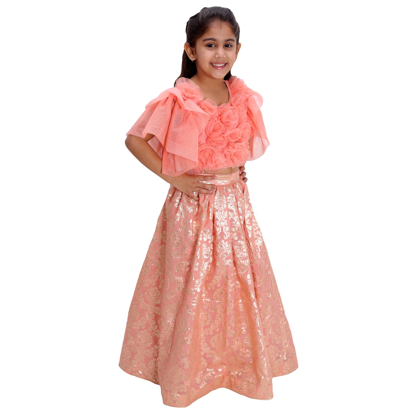 Peach Rose Lehenga