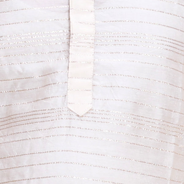 Off white and Golden Kurta Set