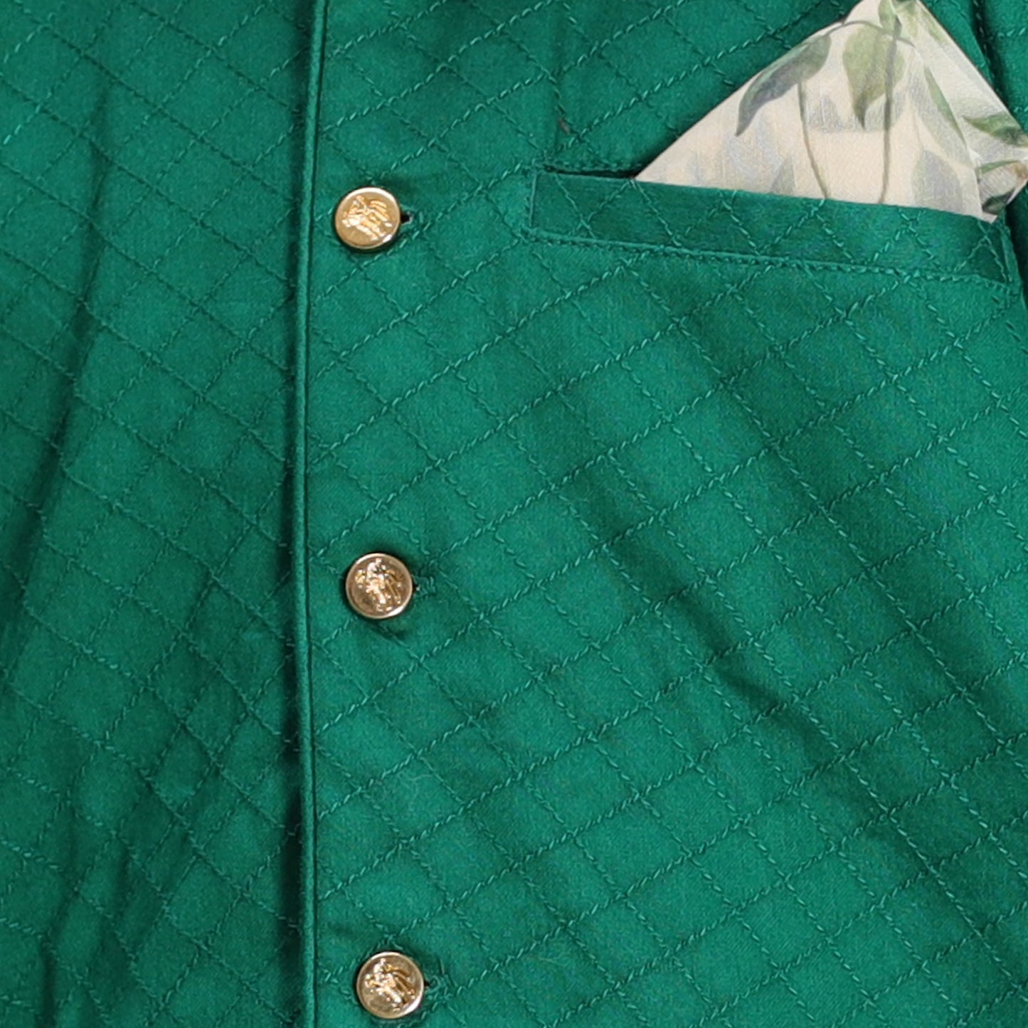 Quilted Green Jacket Set