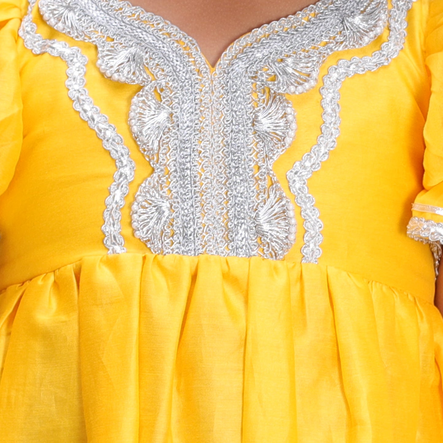 Yellow Chanderi Dip Kurta