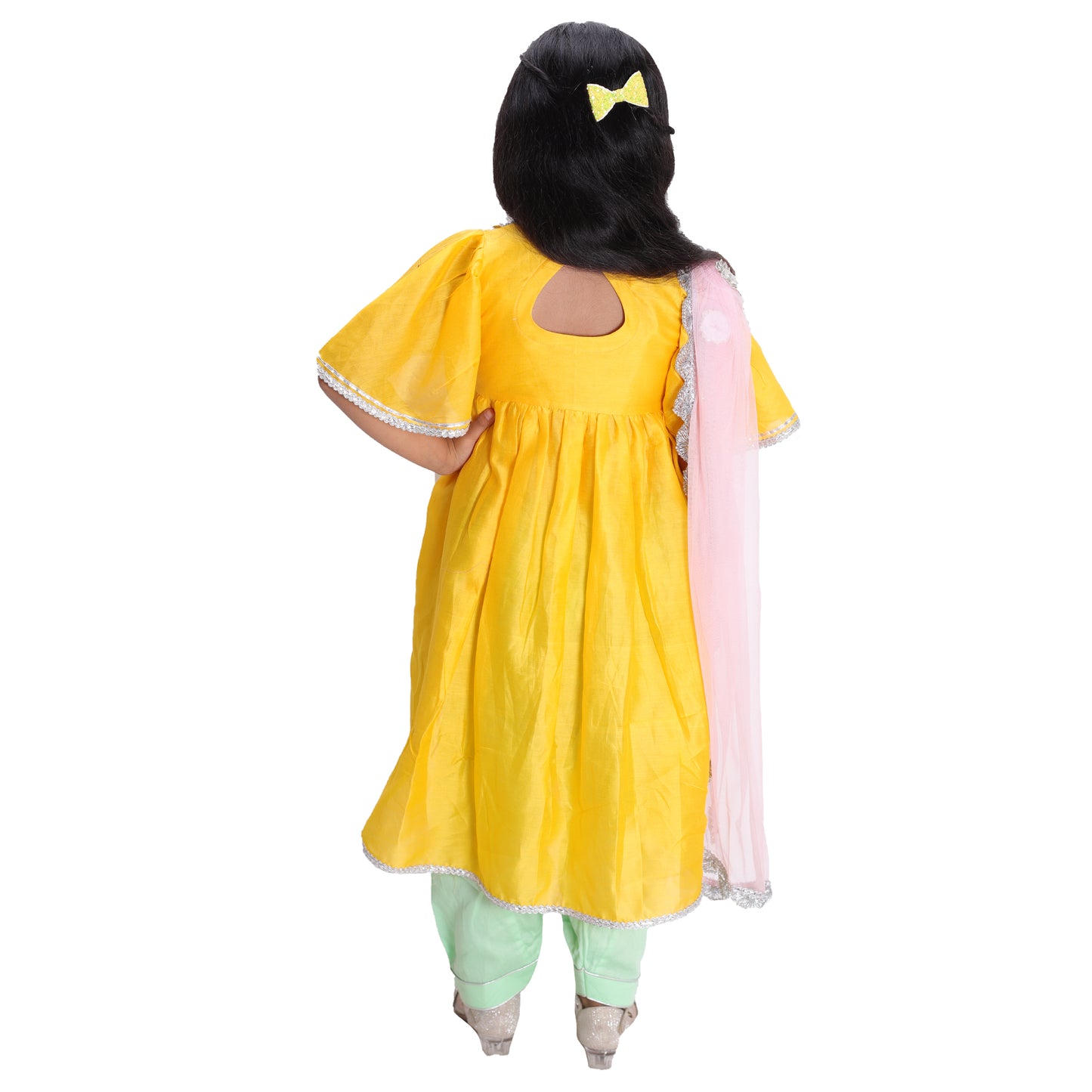 Yellow Chanderi Dip Kurta