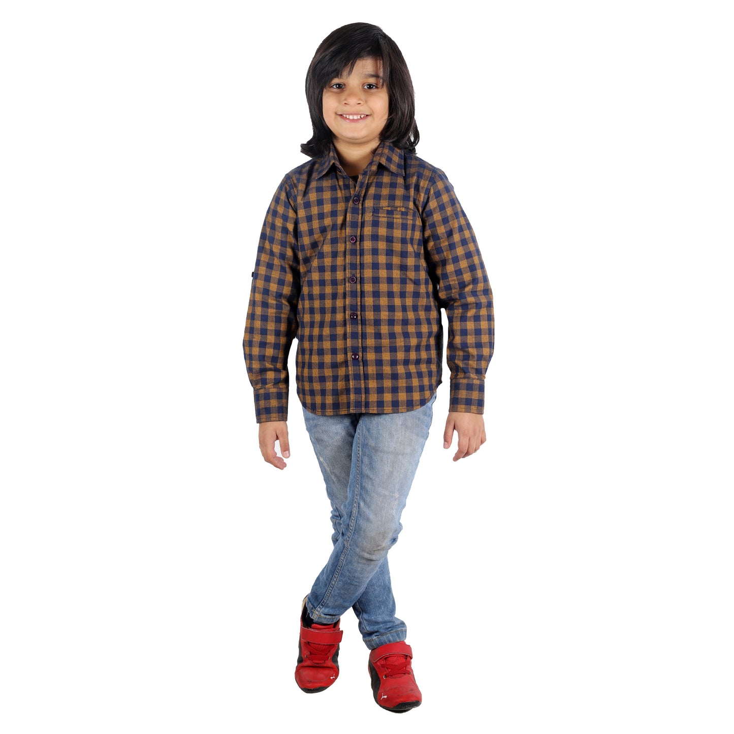 Mustard Blue Corduroy Shirt