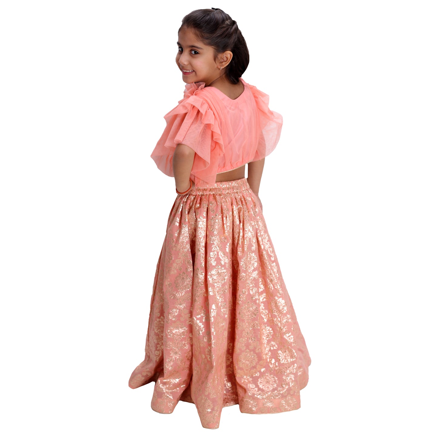 Peach Rose Lehenga