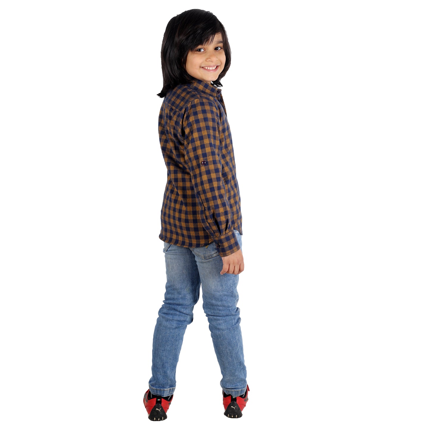 Mustard Blue Corduroy Shirt