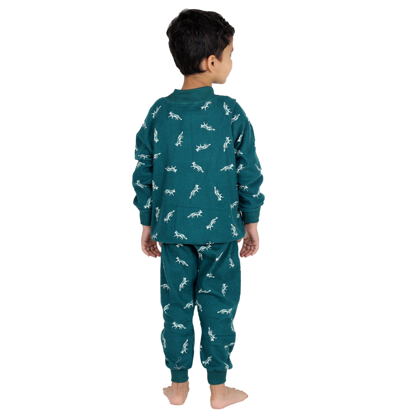 Green Dinosaur Jumpsuit Print Set