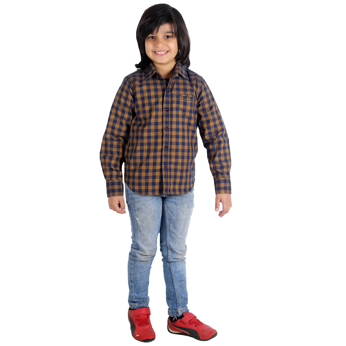 Mustard Blue Corduroy Shirt