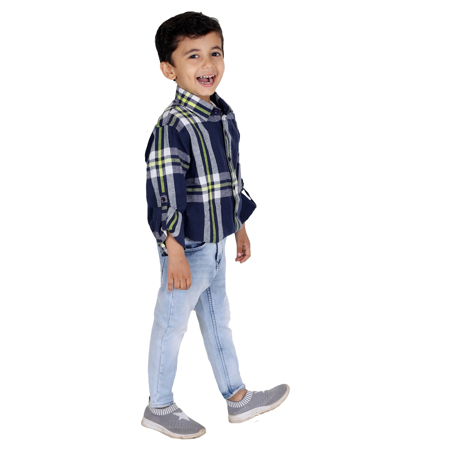 Blue Flannel Check Shirt