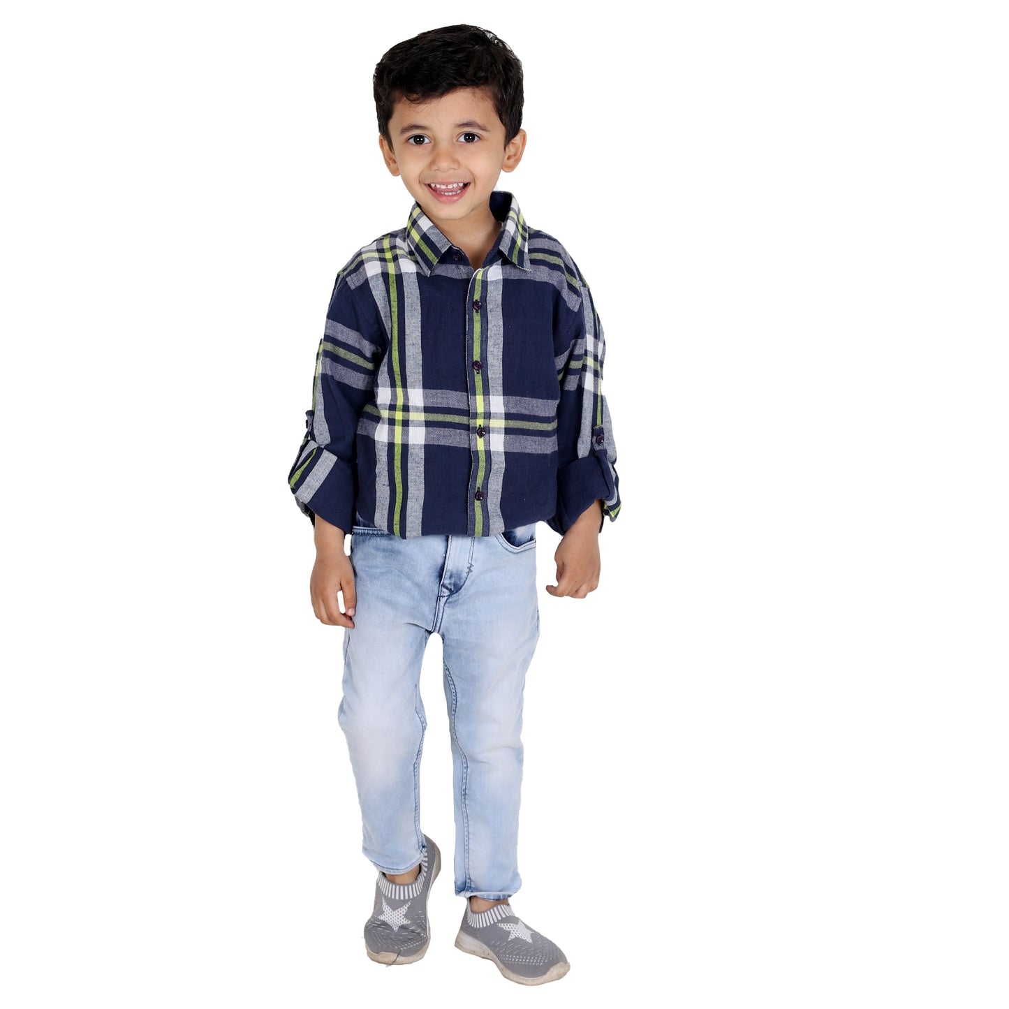 Blue Flannel Check Shirt