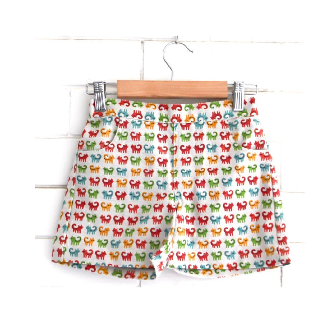 Kitty Cat Beige Linen Shorts