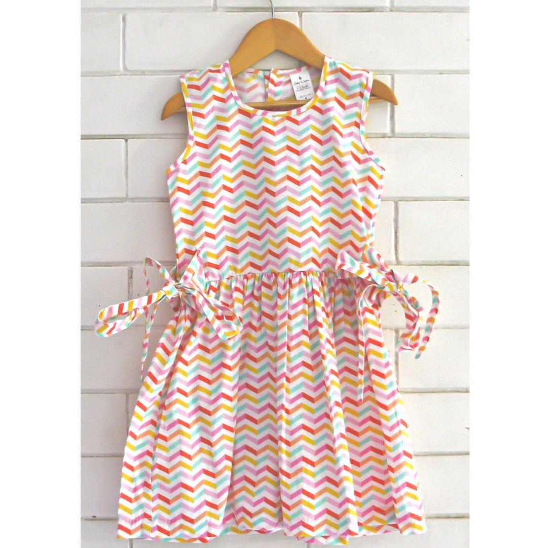 Colorful Zig Zag Cotton Dress