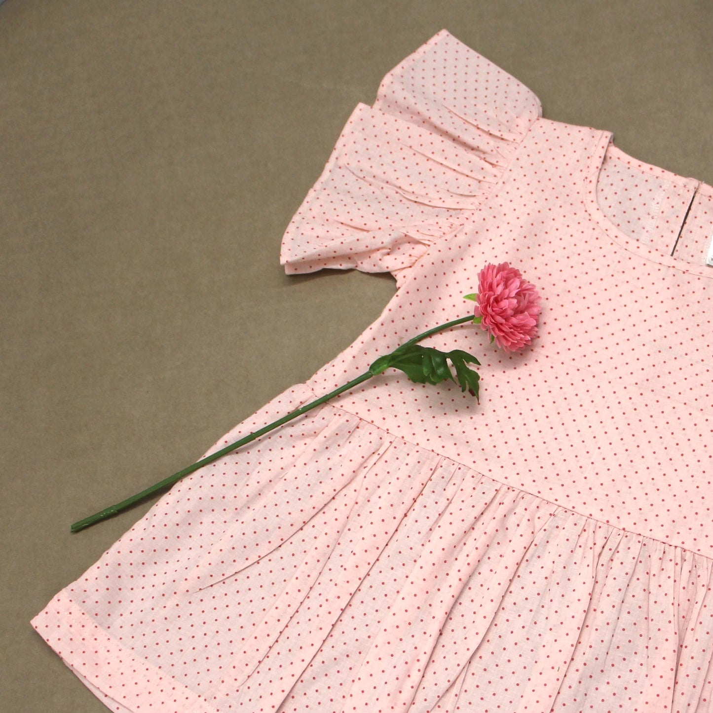 Pink and Red Polka Dots Top