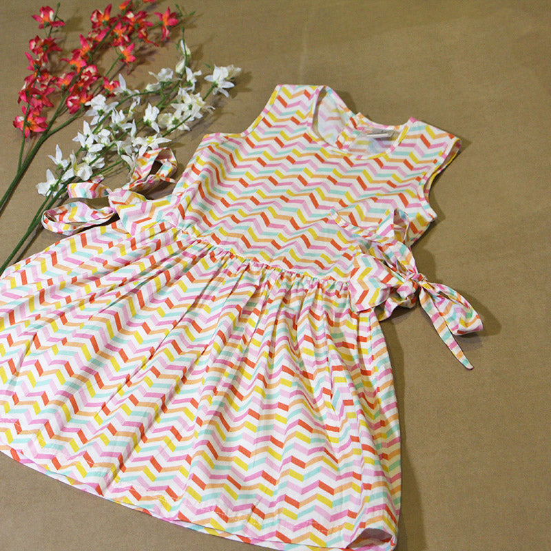 Colorful Zig Zag Cotton Dress