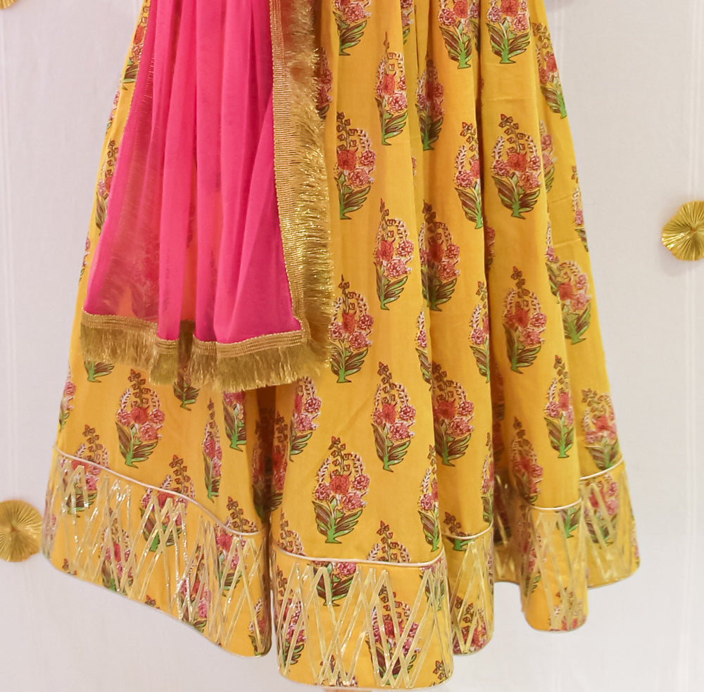 Yellow Gota Lehenga