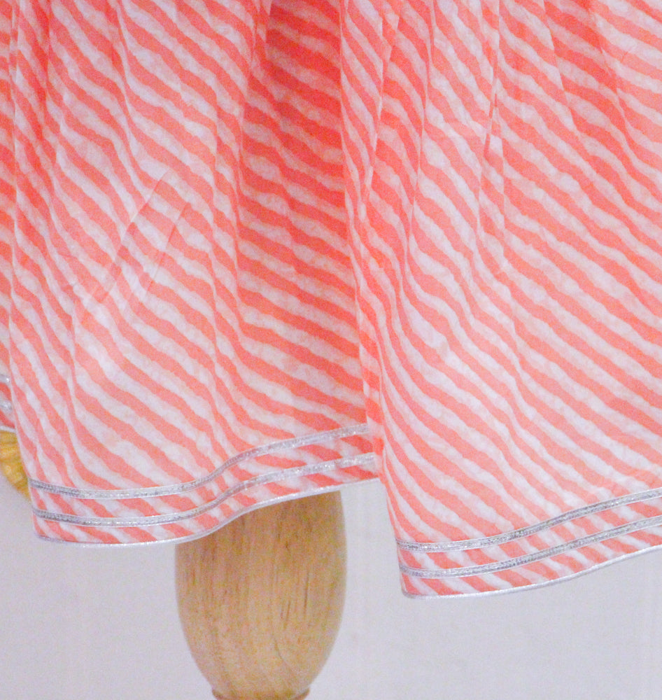 Peach Pink Lehariya Sharara