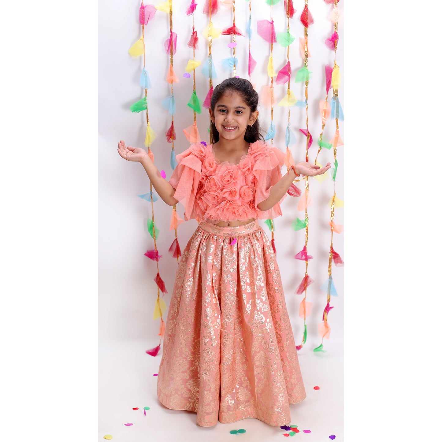 Peach Rose Lehenga