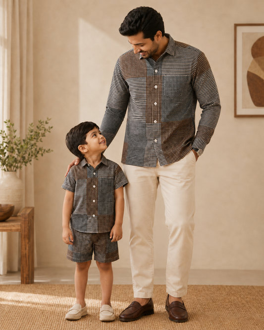 Papa & Me Heritage Checks Matching Set – Father’s Day Edition
