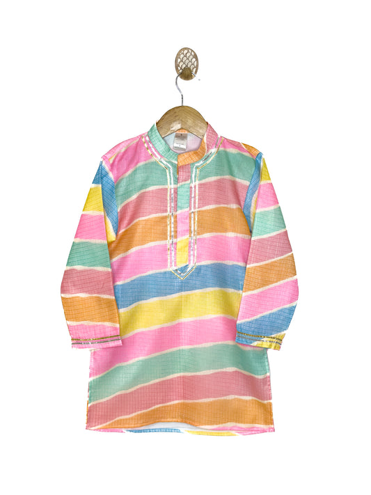 Multicolor Lehariya Kurta