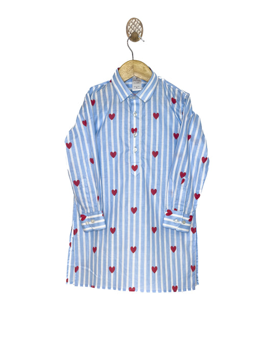 Blue Stripe Heart Kurta (Copy)