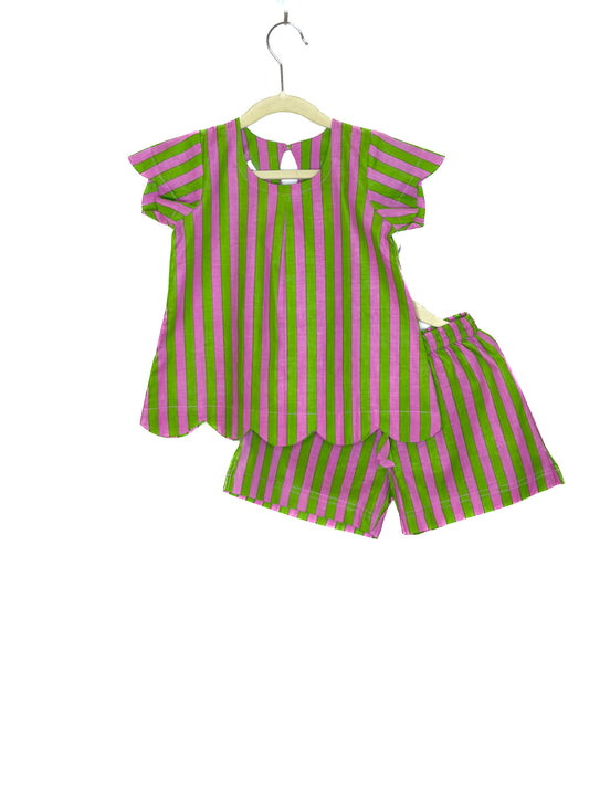 Candy Stripes Cotton Co-ord Set