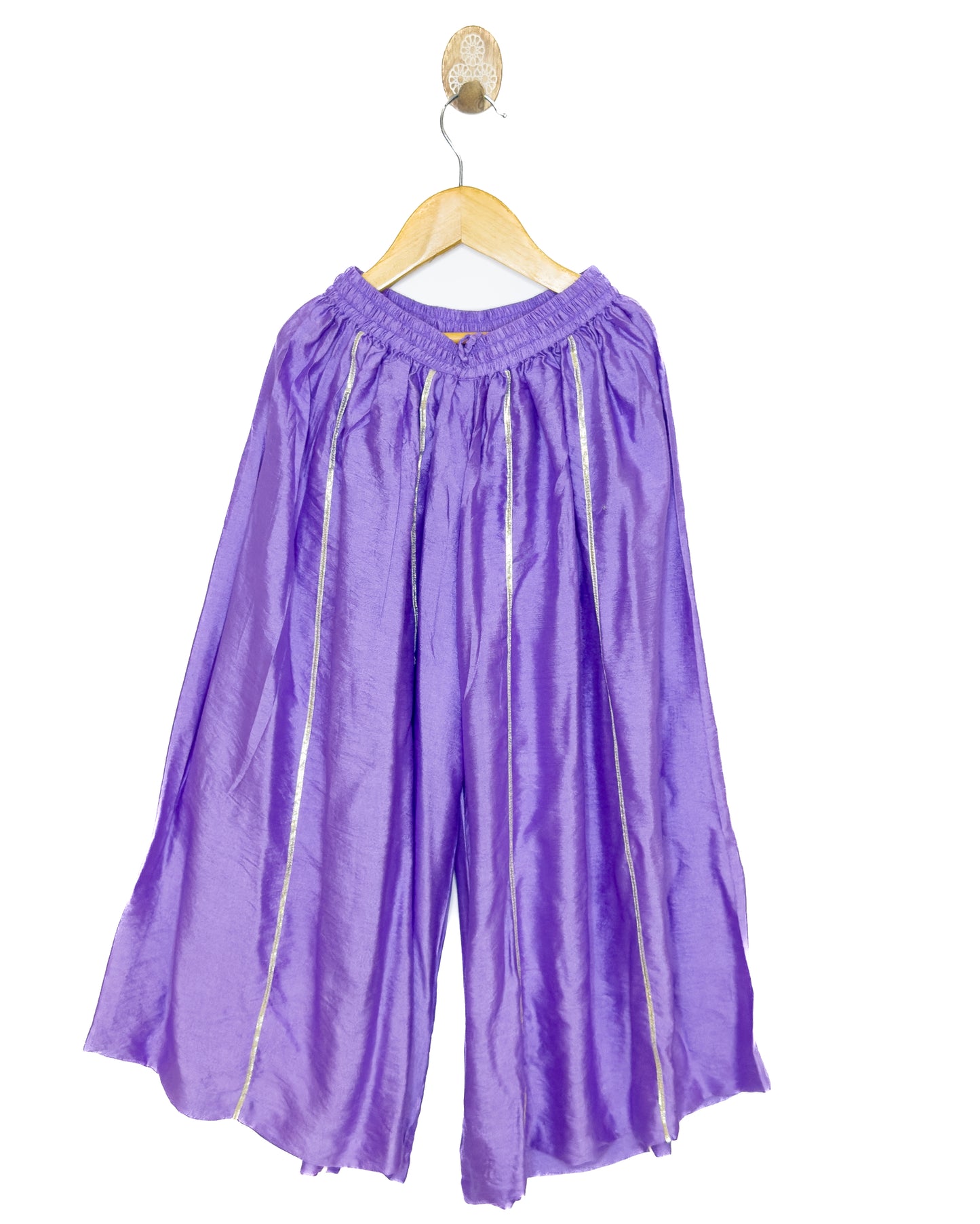 Green Purple Printed Cotton Sharara Set with Dupatta