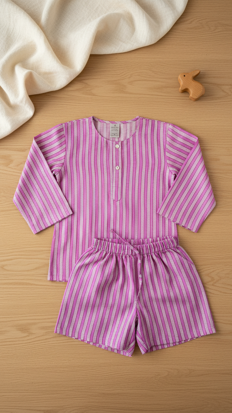 Mazedar Stripe Shorts Set