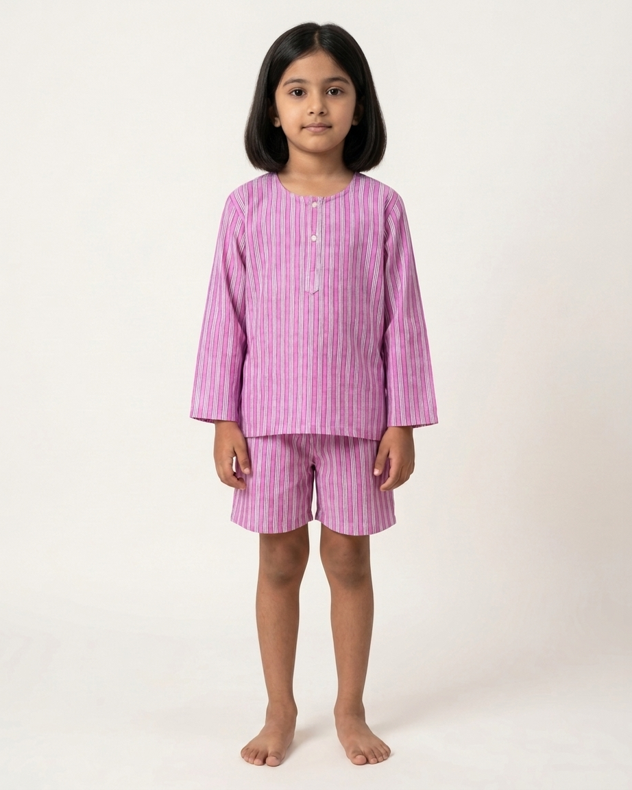 Mazedar Stripe Shorts Set