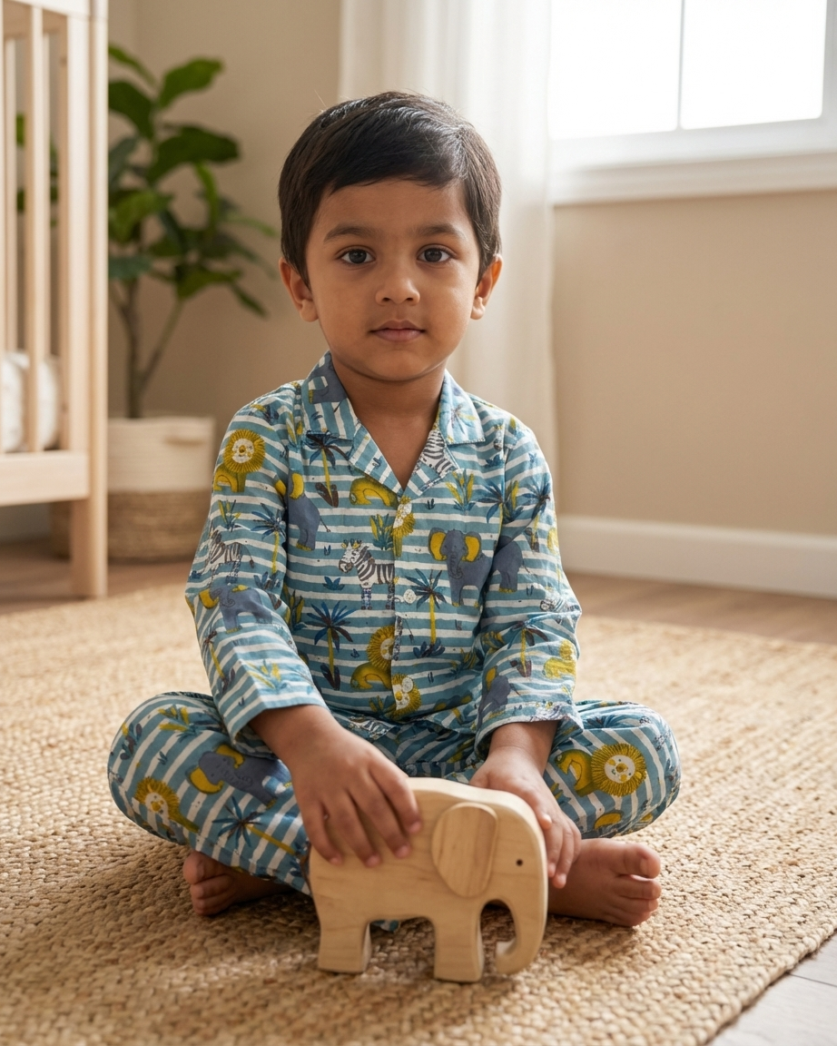 Lapel Collar Stripe Animal Hub Set