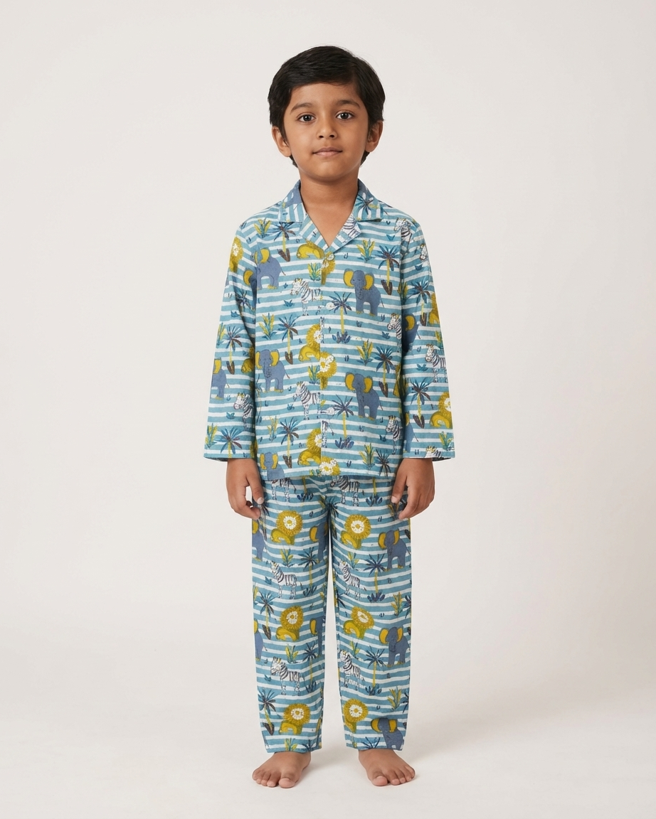 Lapel Collar Stripe Animal Hub Set