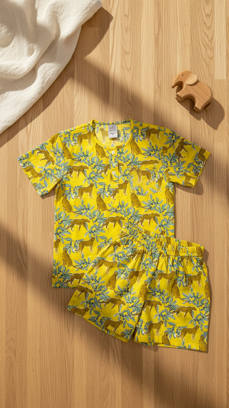 Cheetah Shorts Set