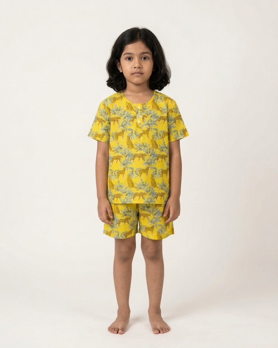 Cheetah Shorts Set