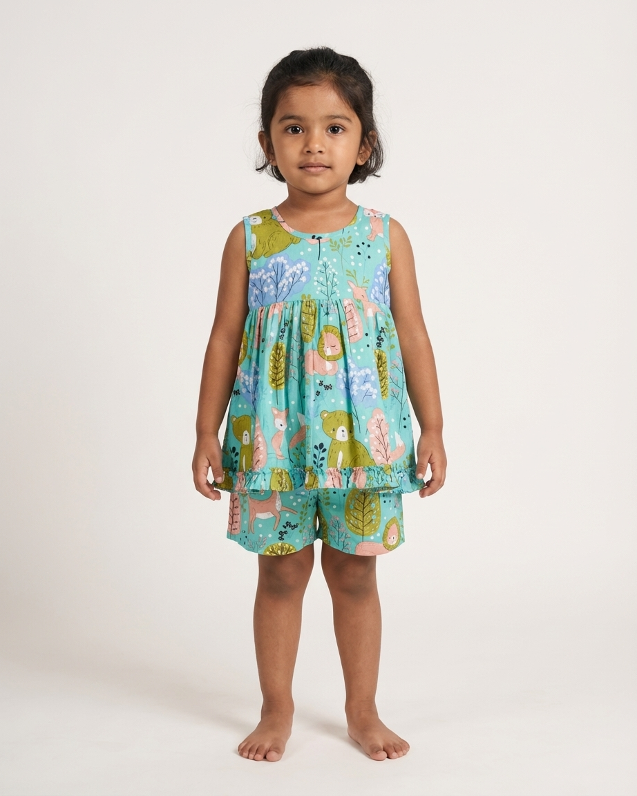 Forest Club Dress Shorts Set